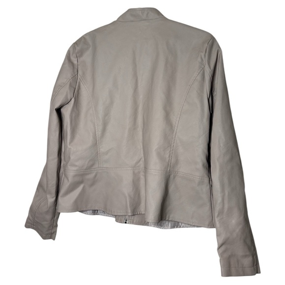 Baccini Tan Leather Jacket Smooth Finish Casual Fit - Picture 5 of 5